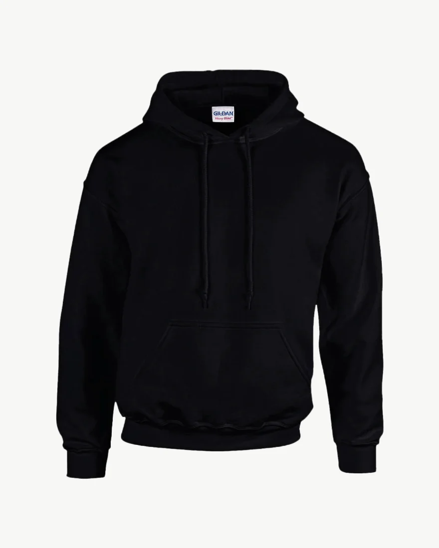 Schwarzer Boxy Basic Hoodie